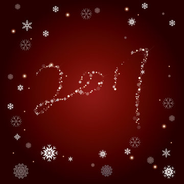 2017 new year greeting card
