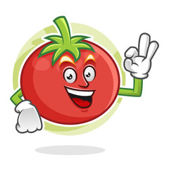 Delicious tomato mascot, tomato character, tomato cartoon,