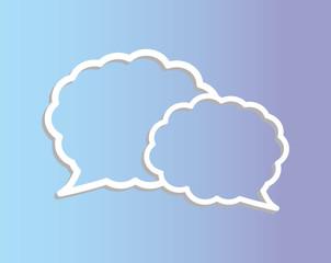 Chat bubble social media icon vector illustration graphic design