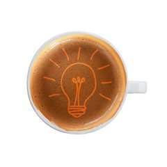 Light bulb espresso coffee