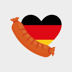 Sausage german food icon vector illustration graphic design