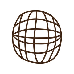 global network connection sphere icon over white background. vector illustration