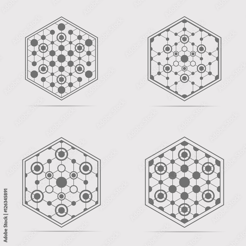 Poster abstract technology element. communication element. science.