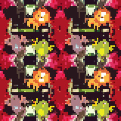 seamless tileable pixel texture pattern