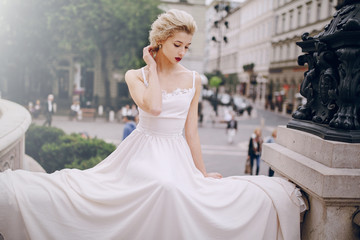 Fototapeta premium wedding day in Budapest