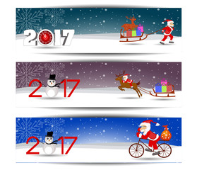 Three banners set for new year and Merry Christmas