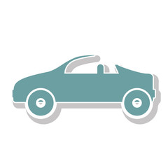 sport car icon over white background. transportation vehicle design. vector illustration