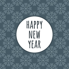 Pattern with snowflakes. Greeting card. Vector background.