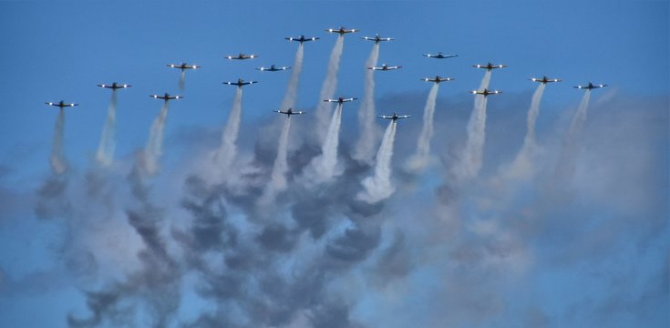 Warbird Flying Formation