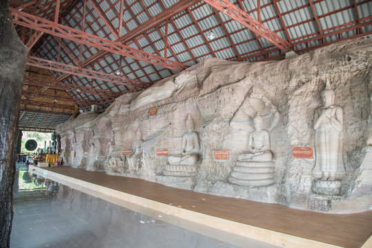 Big Buddha stone at Wat Tham Pha Daen Pagoda