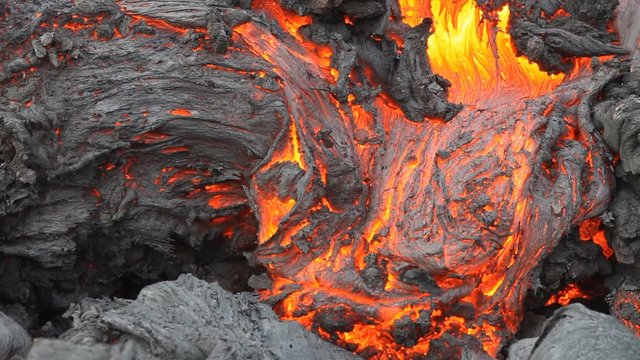 Lava flow of Tolbachik Volcano  