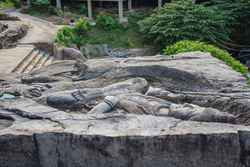 Big Buddha stone at Wat Tham Pha Daen Pagoda