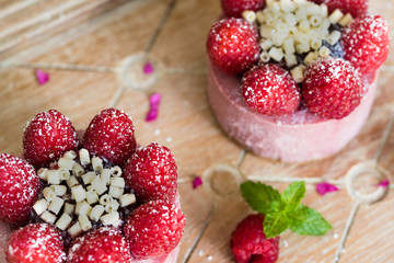 Mini Raspberry Cheesecakes with White Chocolate