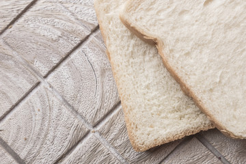 Bread on wood backgrounds