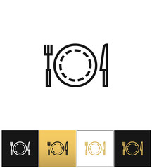 Food or luncheon vector icon