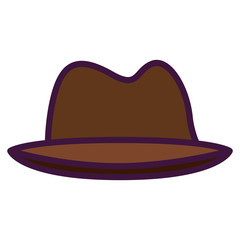 Hat icon. Cloth costume accessory and wear theme. Isolated design. Vector illustration