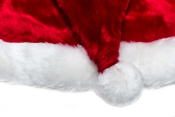 Fototapeta premium Christmas red hat of Santa Claus isolated in high resolution on a white background