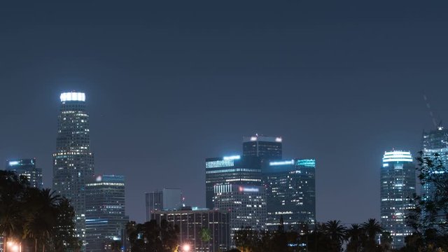 Los Angeles Skyscrapers 38 Time Lapse Night