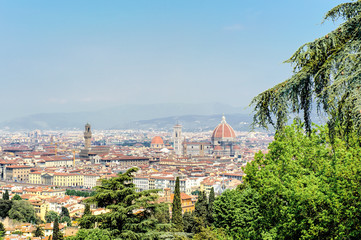 Obraz premium View of Florence with Cathedral