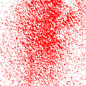 Blood splatter. Red paint splashes on white background. Grunge texture. Vector illustration.