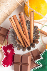 cinnamon, chocolate and Christmas toys
