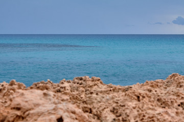 Fototapeta na wymiar Waving blue water surface of the sea background