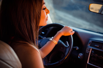 girl in the car