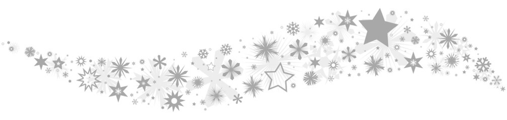 Weihnachtliche Dekoration Silbener Sternenschweif