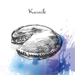 Kurnik watercolor effect illustration. © messer16