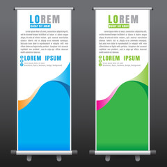 roll up business brochure flyer banner design vertical template