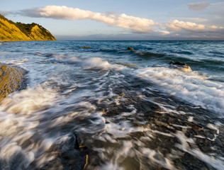 Obraz premium dynamic and romantic sunset over the Adriatic Sea