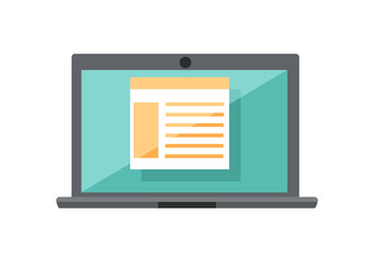 Laptop with Diagram on Screen