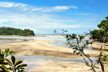 Fototapeta na wymiar Tajor beach in Bako National Park