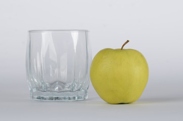 Apple with glass