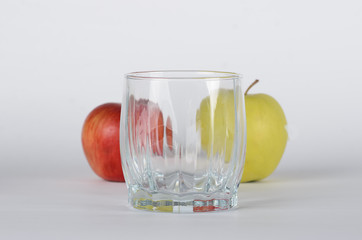 Apples with glass 