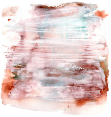 Abstract brown, white, and teal watercolor background texture