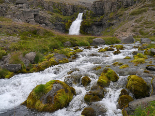Wasserfall Gljúfurárfoss am Arnarfjörður in Island