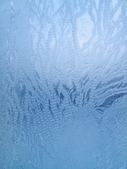 frost on windowpane