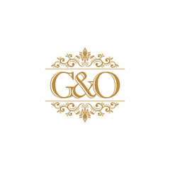 G&O Initial logo. Ornament gold