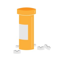 medical bottle and pills