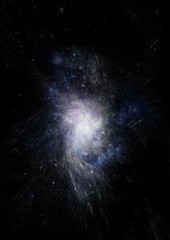 Obraz na płótnie Canvas Stars, dust and gas nebula in a far galaxy