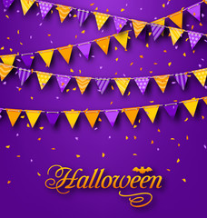 Halloween Party Background with Hanging Triangular String