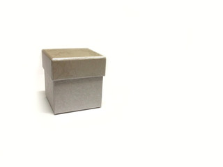 Cardboard box on white background special for gift. picture used design