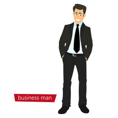Businessman isolated on white vector illustration