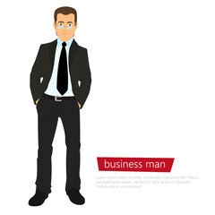 Businessman isolated on white vector illustration