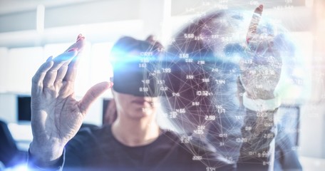 Composite image of earth globe