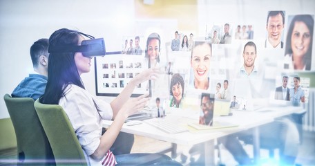 Composite image of business people