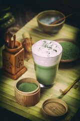 Green tea matcha latte