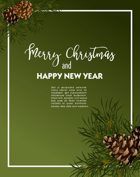 Christmas greeting-card with fir-tree