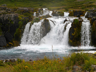 Wasserfall am Dynjandi  in Island